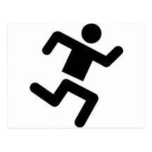 funcionamento preto do velocista do atletismo do c cartão postal