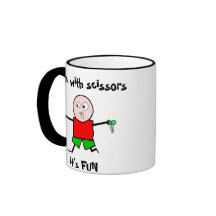 Funcione com tesouras canecas