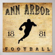 Futebol 1881 de Ann Arbor Michigan Posteres