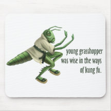 Gafanhoto engraçado de Kung Fu Mouse Pad