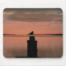 Gaivota solitária mouse pad