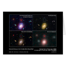 Galáxia distante no campo ultra profundo de Hubble Cartões
