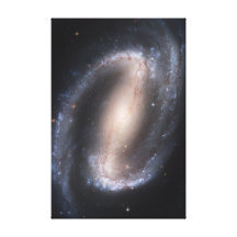 Galáxia espiral barrada impressão de canvas esticadas