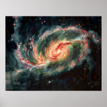 Galáxia espiral barrada pôsteres