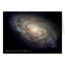 Galáxia espiral empoeirada NGC 4414 Cartão