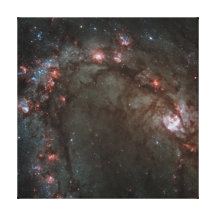 Galáxia espiral impressão de canvas esticada