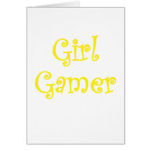 Gamer da menina cartão