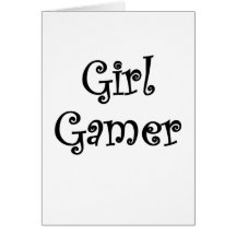 Gamer da menina cartao