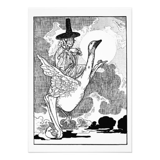 Ganso de mãe do Victorian do vintage por Charles R Convites Personalizado