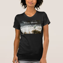 Garça-real branca t-shirts