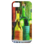 Garrafas do vinho perto da janela iPhone 5 capa