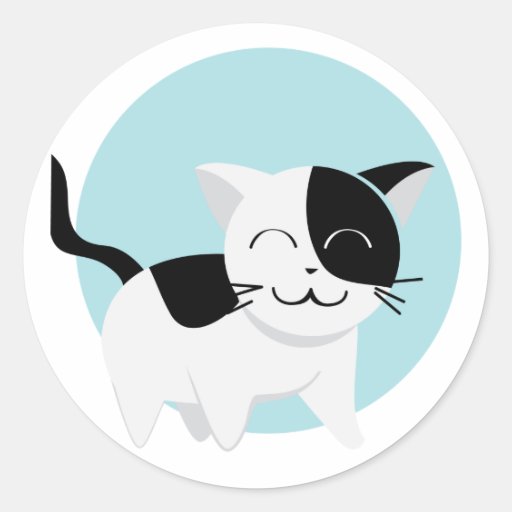 Gatinho bonito adesivos em formato redondos
