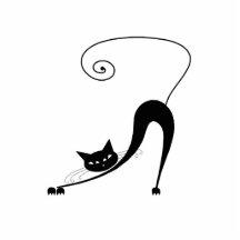 Gatinho irrisório preto 2 fotoescultura
