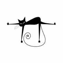 Gatinho irrisório preto 8 escultura fotos