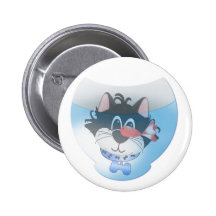 Gato azul e Fishbowl Boton
