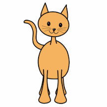 Gato bonito do gengibre. Desenhos animados alaranj Escultura Foto