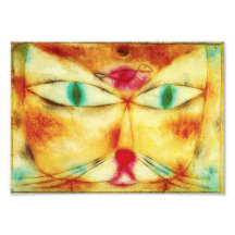 Gato de Paul Klee e impressão da foto do pássaro