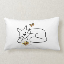 Gato do Doodle Travesseiro De Decoração