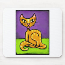 gato do menino mousepads