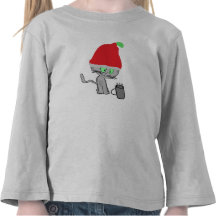 Gato do Natal com chocolate quente T-shirt