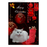 Gato do Xmas do Natal do cartão