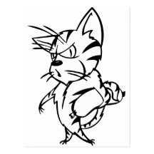 Gato engraçado cartao postal