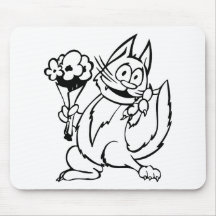 Gato engraçado mouse pads