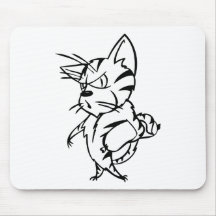 Gato engraçado mouse pads