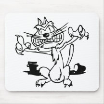 Gato engraçado mouse pads