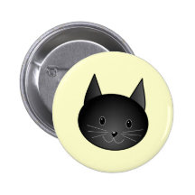 Gato. Kitty. preto adorável Boton