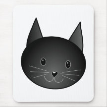 Gato. Kitty. preto bonito Mousepad