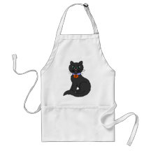 Gato preto das bruxas aventais