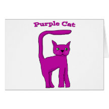 Gato roxo cartão