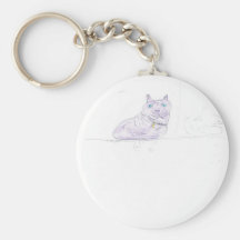 gato roxo chaveiro
