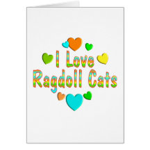 Gatos de Ragdoll do amor Cartões