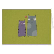 Gatos do amor cartao