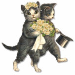 Gatos do casamento foto esculturas