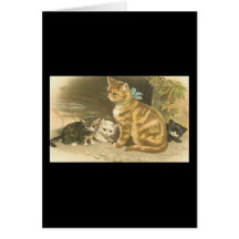 Gatos do vintage cartões