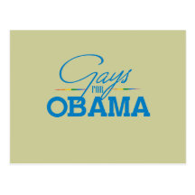 Gay para Obama Cartão Postal