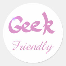 Geek friendly adesivos redondos