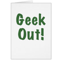 Geek para fora cartão
