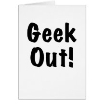 Geek para fora cartoes