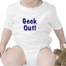 Geek para fora macacãozinhos para bebê