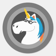 Geekicorn Adesivos Em Formato Redondos