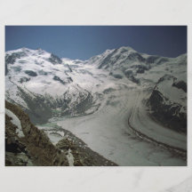 Geleira perto de Zermatt, suiça de Gorner Modelo De Panfleto