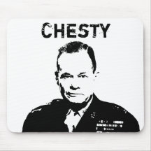 General Lewis Extrator -- Preto e branco "Chesty" Mouse Pad