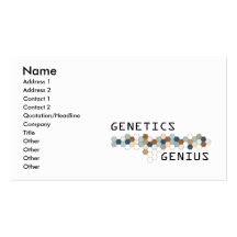 Gênio da genética cartao de visita