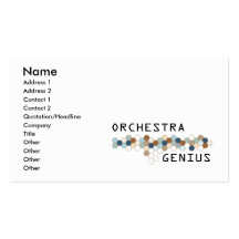 Gênio da orquestra cartoes de visitas