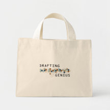 Gênio de esboço bolsas de lona