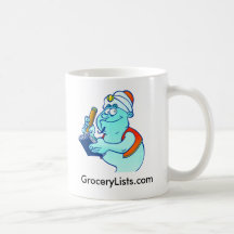 Génios GroceryLists.com do mantimento Canecas